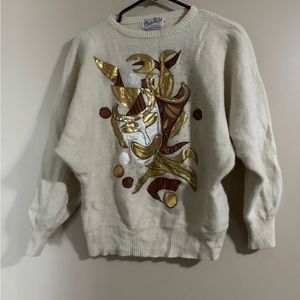 Vintage beaded sequence sweater